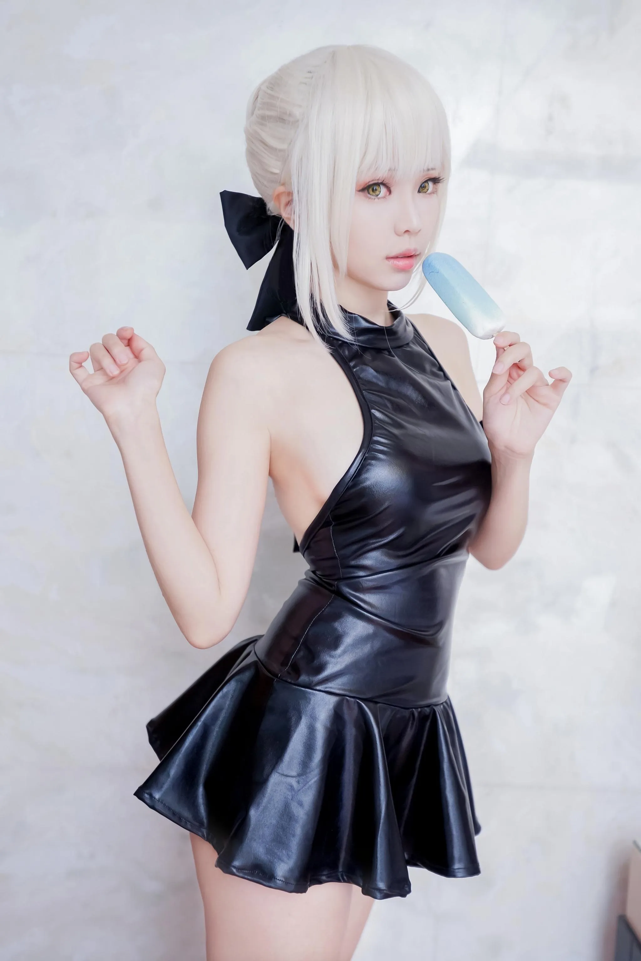 ElyEE子 – NO.37 黑皮泳裙 [15P]插图9
